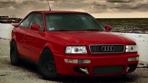 Red Audi repaired and ready